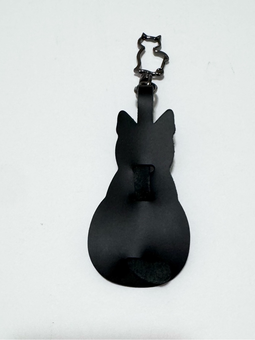 Black cat Genuine Leather Keychain- New, Handmade
